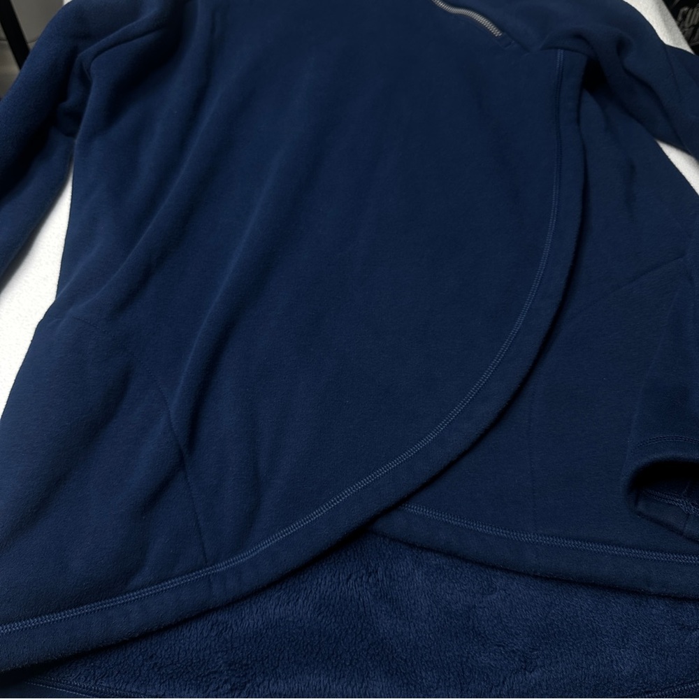Athleta Cozy Karma Asym Pullover – Navy Blue - Picture 7 of 14